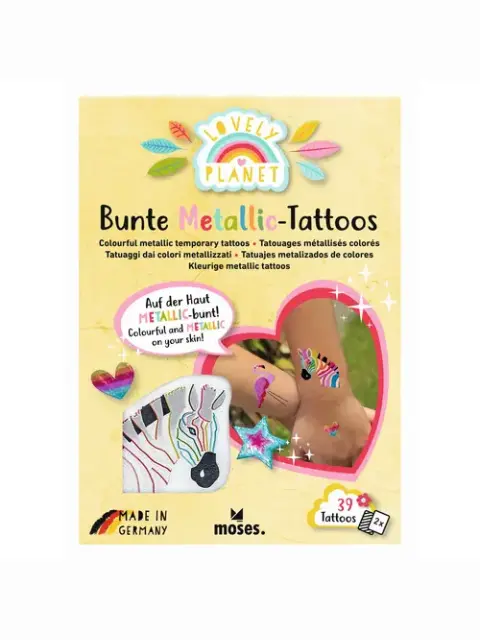 Lovely Planet Bunte Metallic-Tattoos