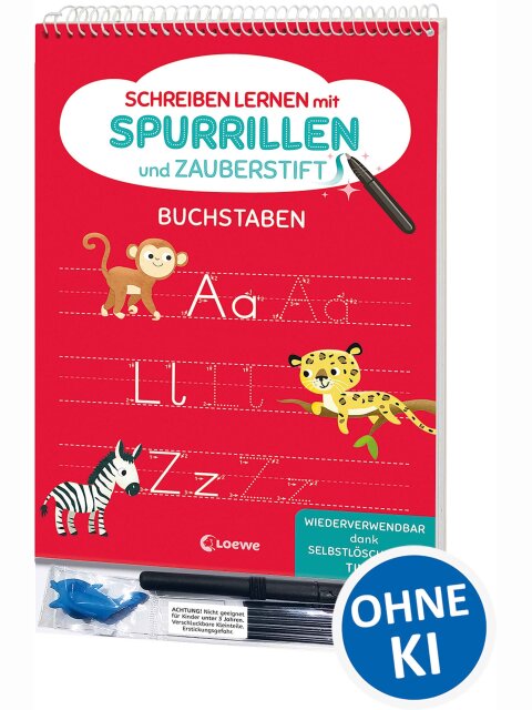 Schreiben lernen mit Spurrillen und Zauberschrift – Buchstaben