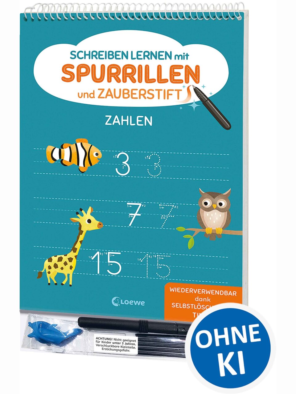 Schreiben lernen mit Spurrillen und Zauberschrift – Zahlen